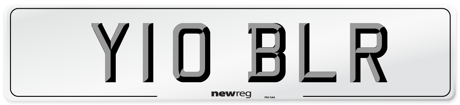Y10 BLR Number Plate from New Reg